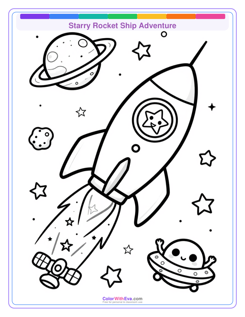 Starry Rocket Ship Adventure preview