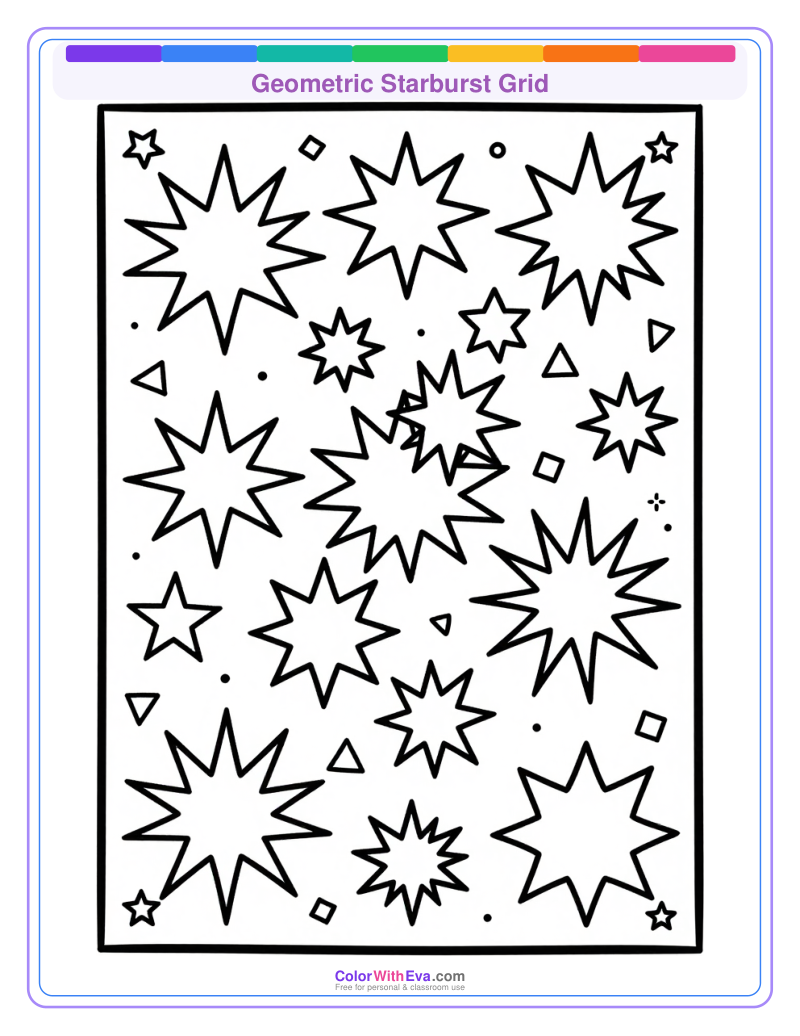 Geometric Starburst Grid preview