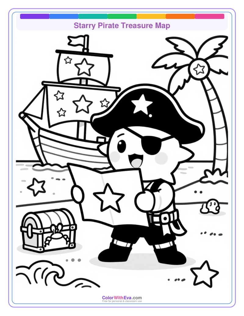 Starry Pirate Treasure Map preview