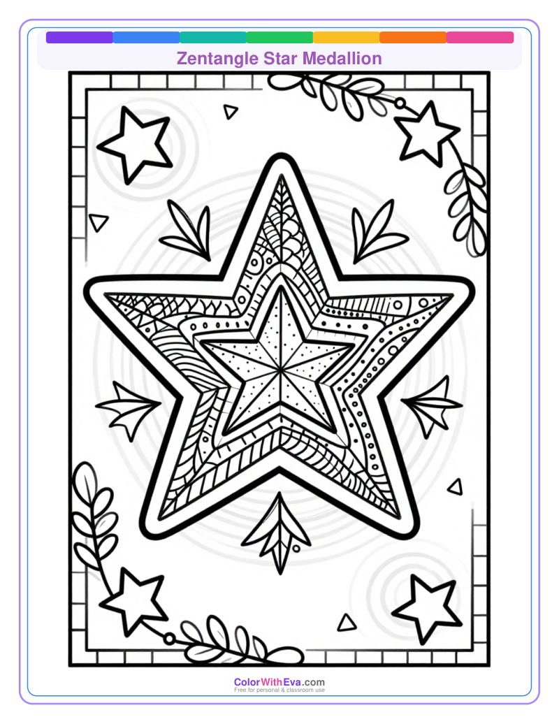 Zentangle Star Medallion preview