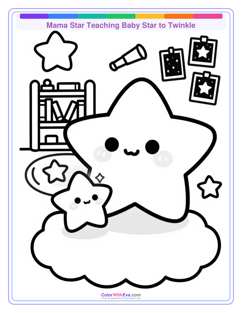 Mama Star Teaching Baby Star to Twinkle thumbnail