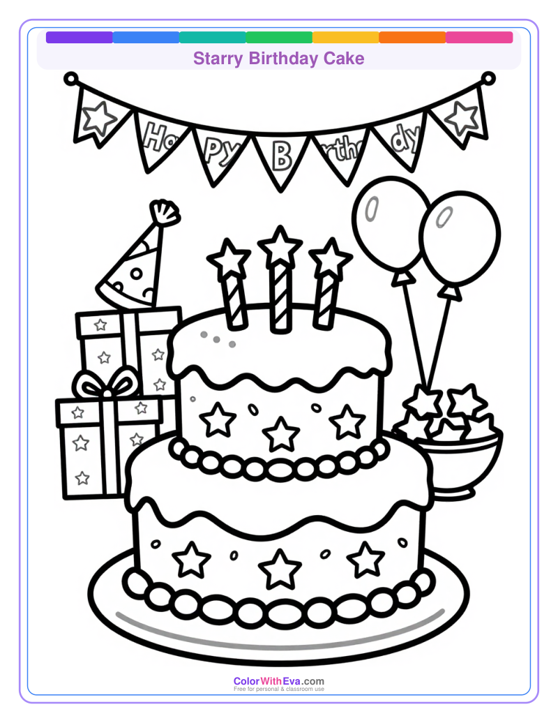 Starry Birthday Cake preview