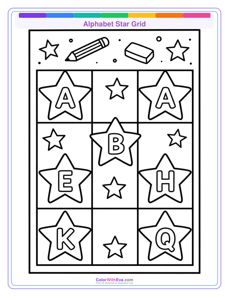 Alphabet Star Grid preview