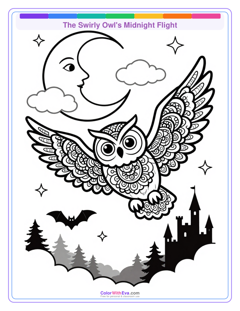 The Swirly Owl's Midnight Flight thumbnail