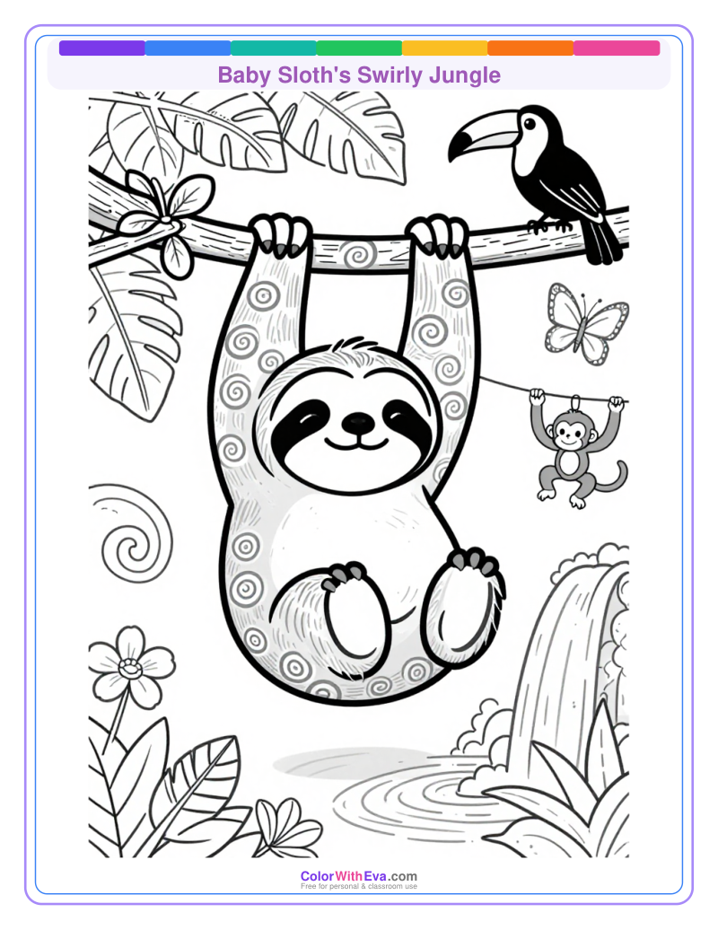 Baby Sloth's Swirly Jungle thumbnail
