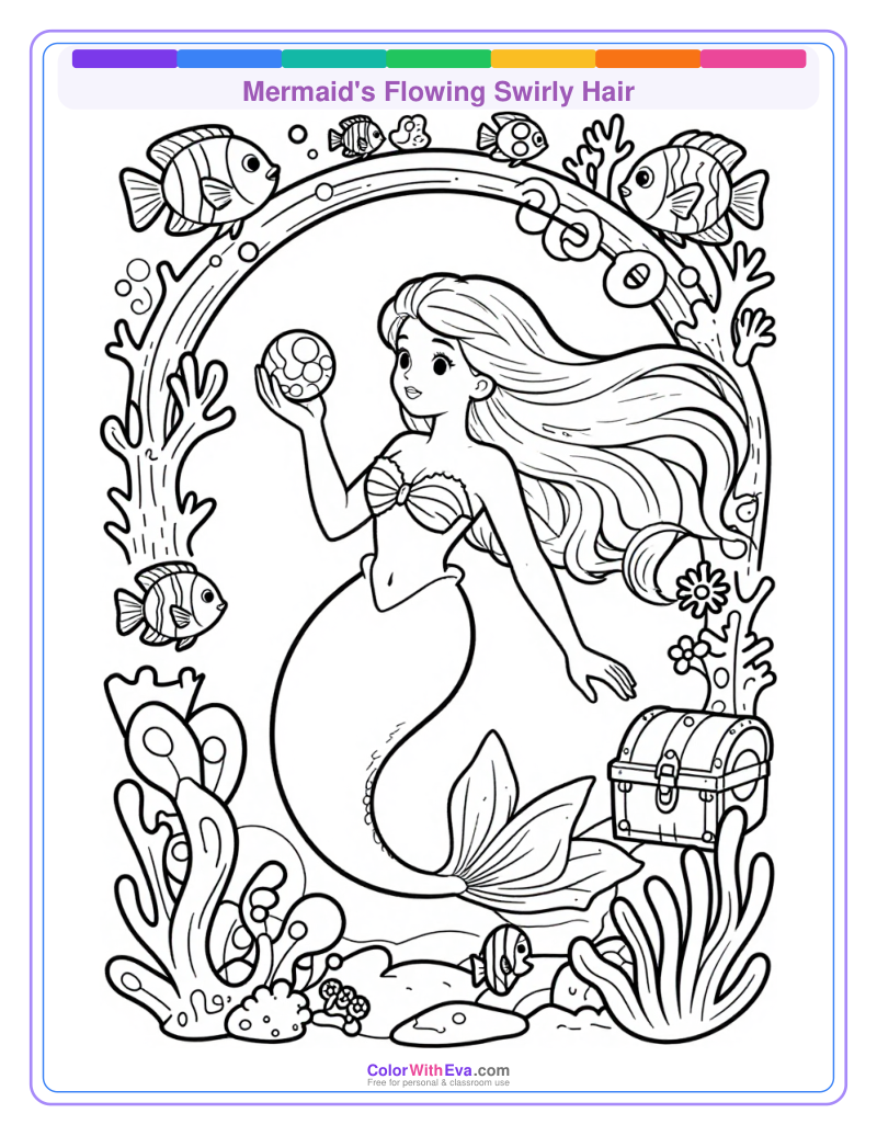 Mermaid's Flowing Swirly Hair preview