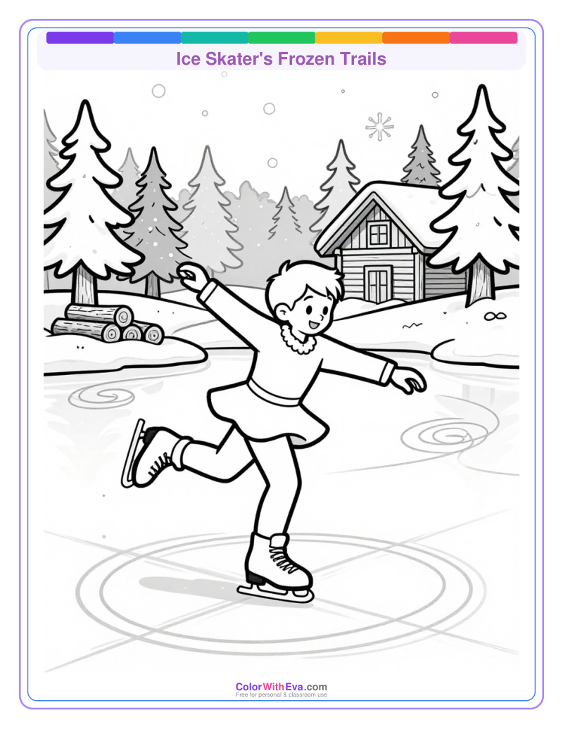 Ice Skater's Frozen Trails preview