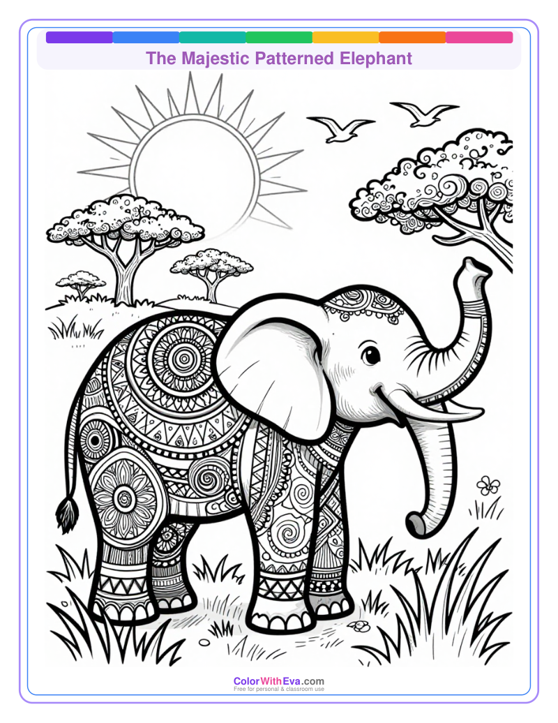 The Majestic Patterned Elephant preview