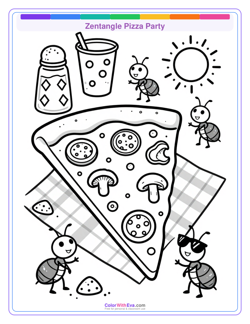 Zentangle Pizza Party preview