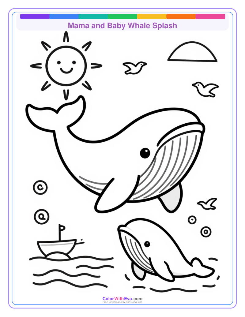 Mama and Baby Whale Splash thumbnail