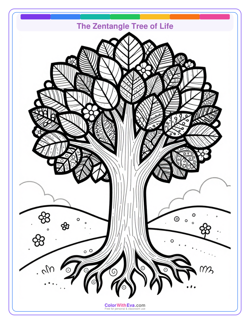 The Zentangle Tree of Life preview