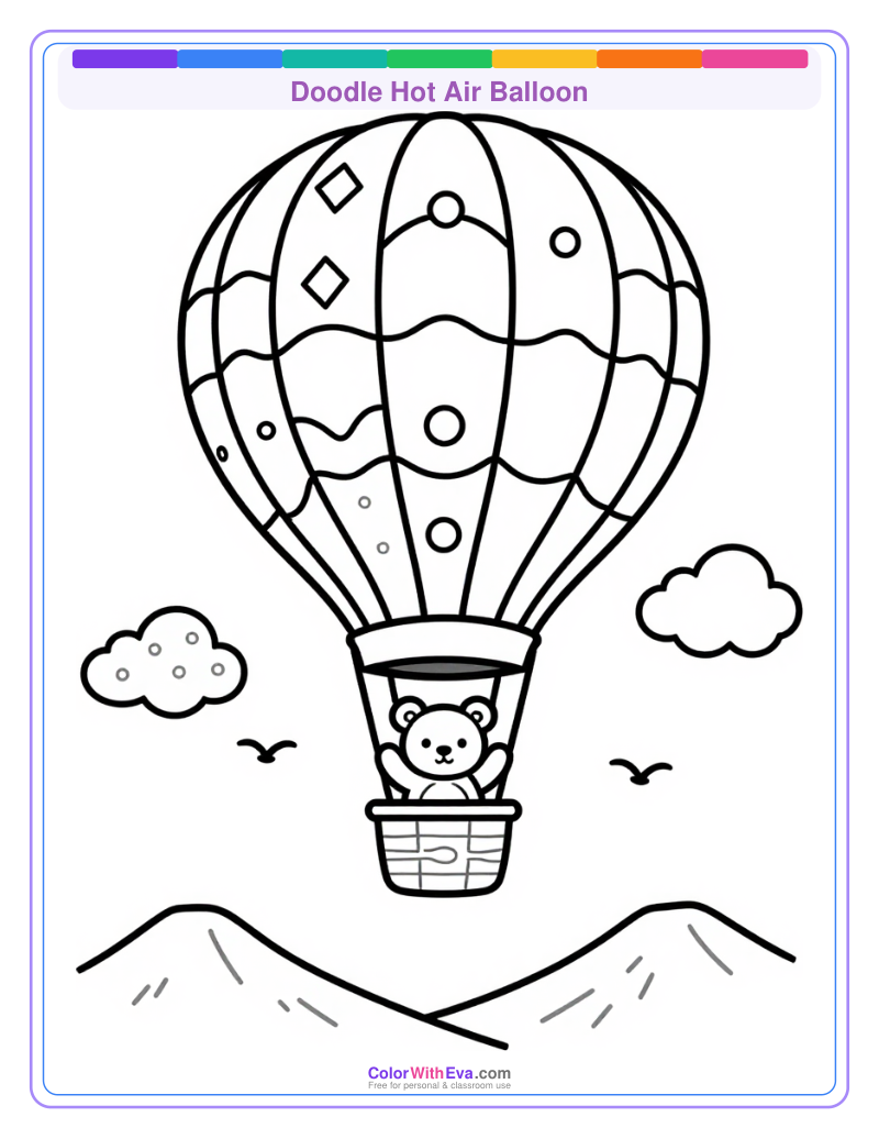 Doodle Hot Air Balloon preview