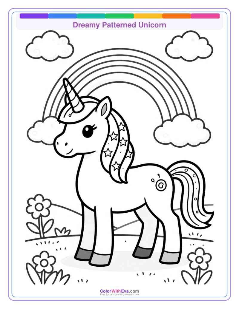 Dreamy Patterned Unicorn preview