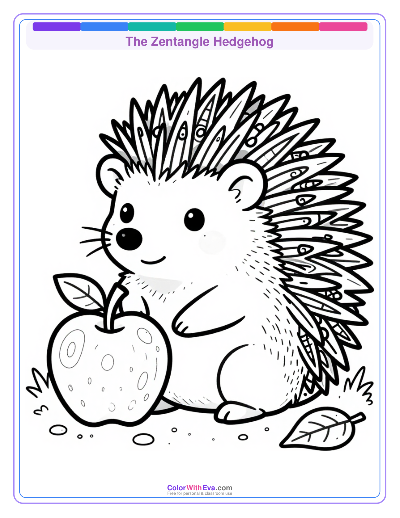 The Zentangle Hedgehog preview