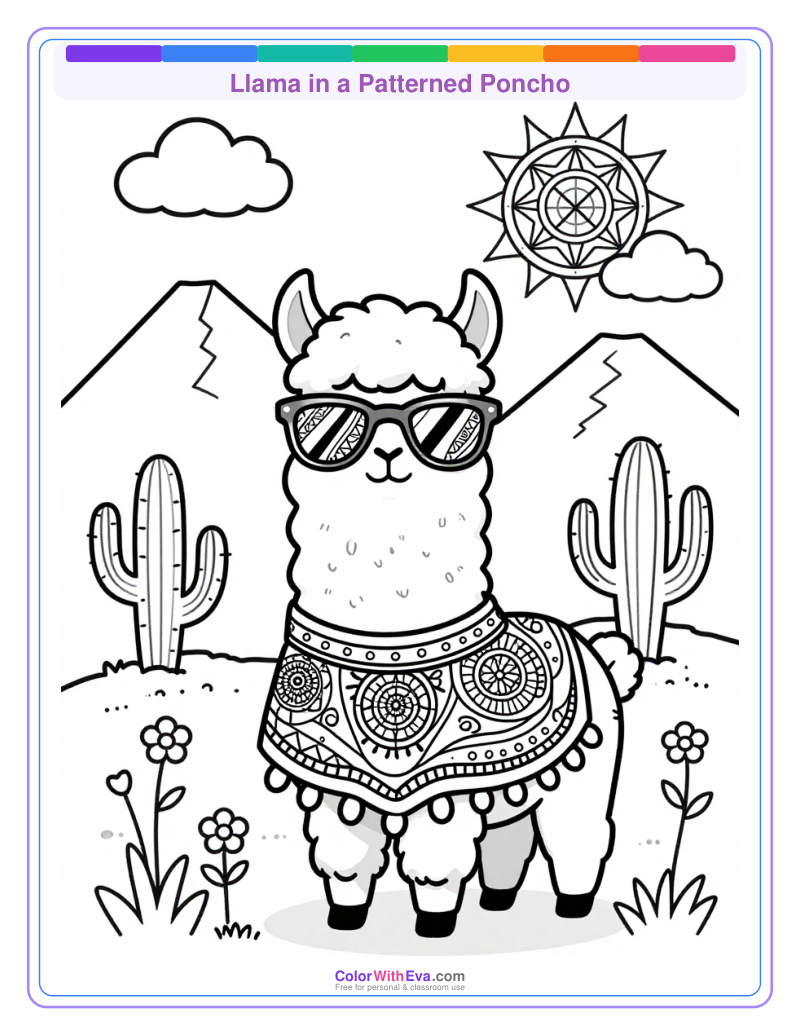 Llama in a Patterned Poncho thumbnail