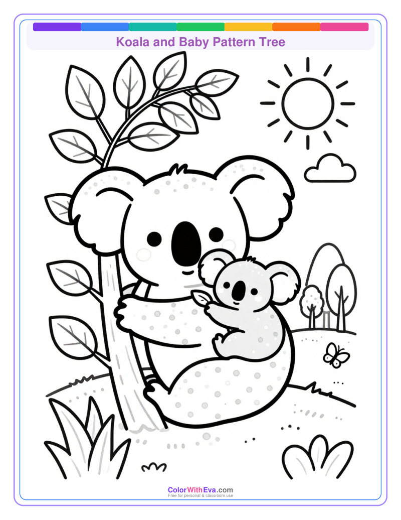 Koala and Baby Pattern Tree thumbnail