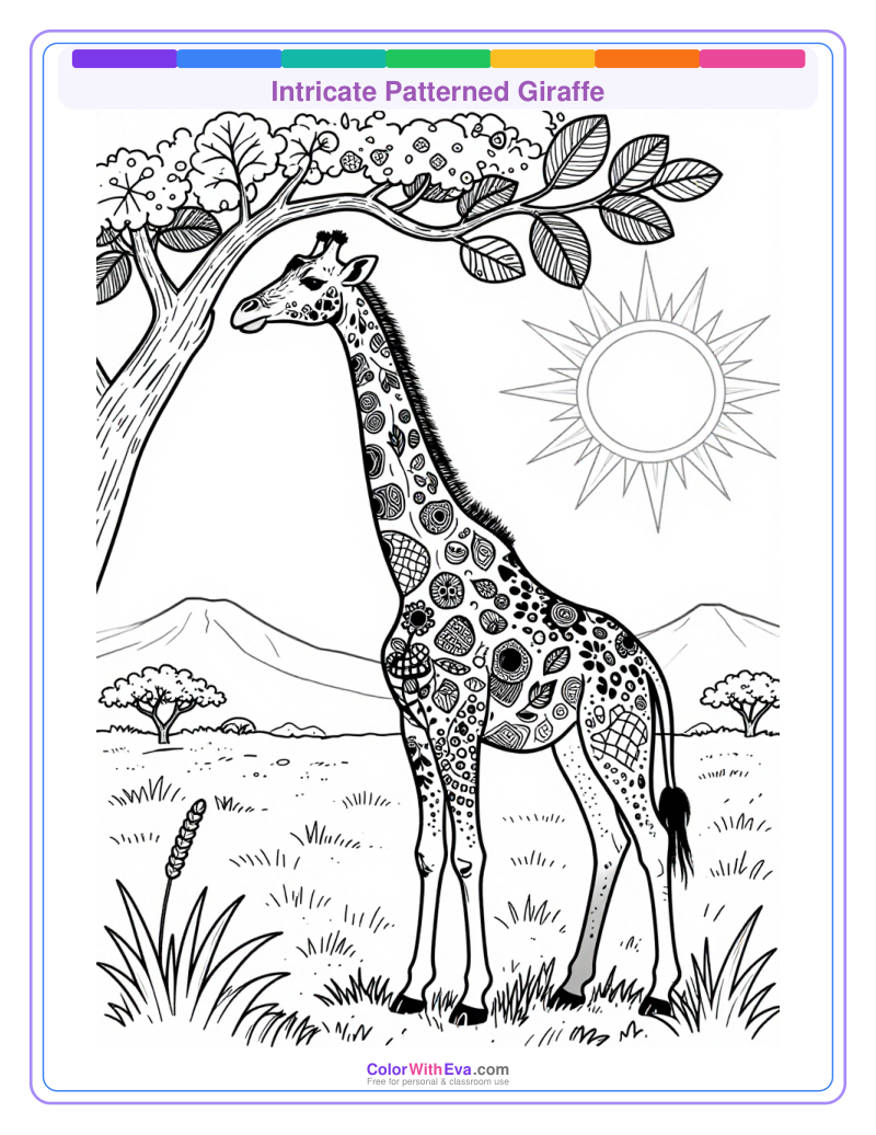 Intricate Patterned Giraffe preview