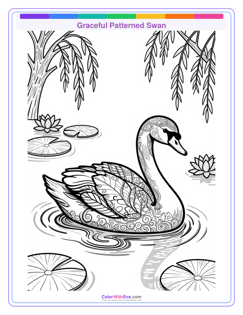 Graceful Patterned Swan preview