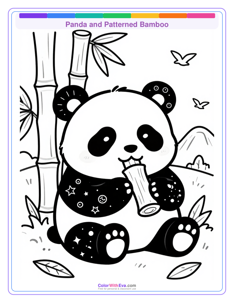 Panda and Patterned Bamboo preview