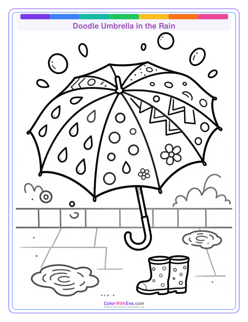 Doodle Umbrella in the Rain preview