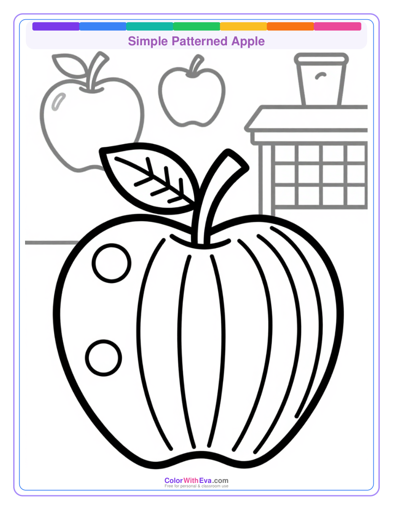 Simple Patterned Apple preview
