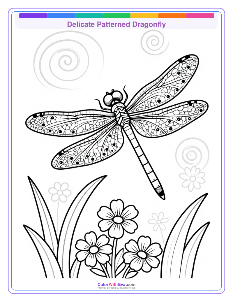 Delicate Patterned Dragonfly preview