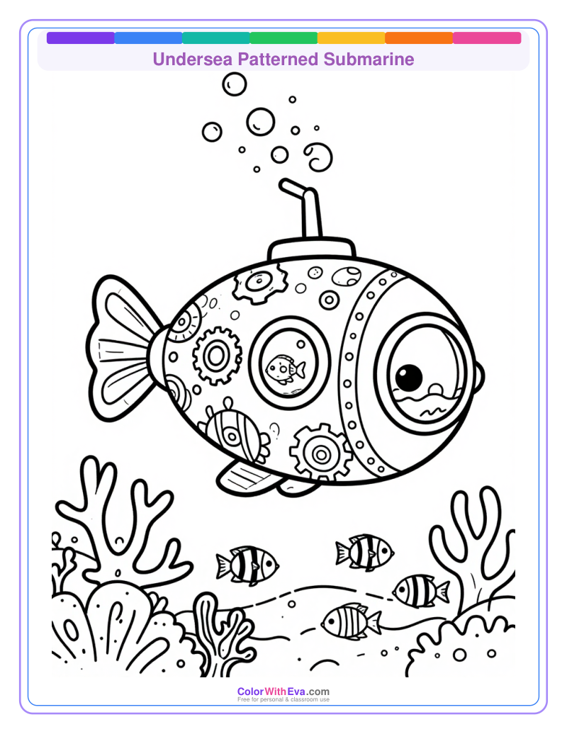 Undersea Patterned Submarine preview