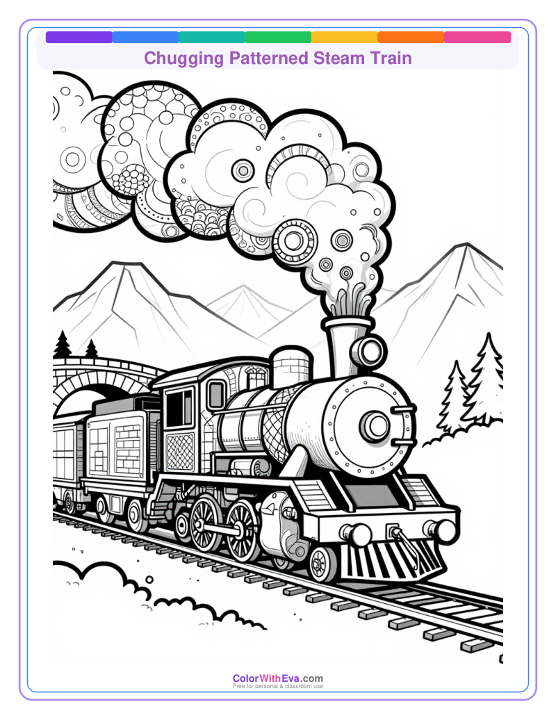 Chugging Patterned Steam Train preview