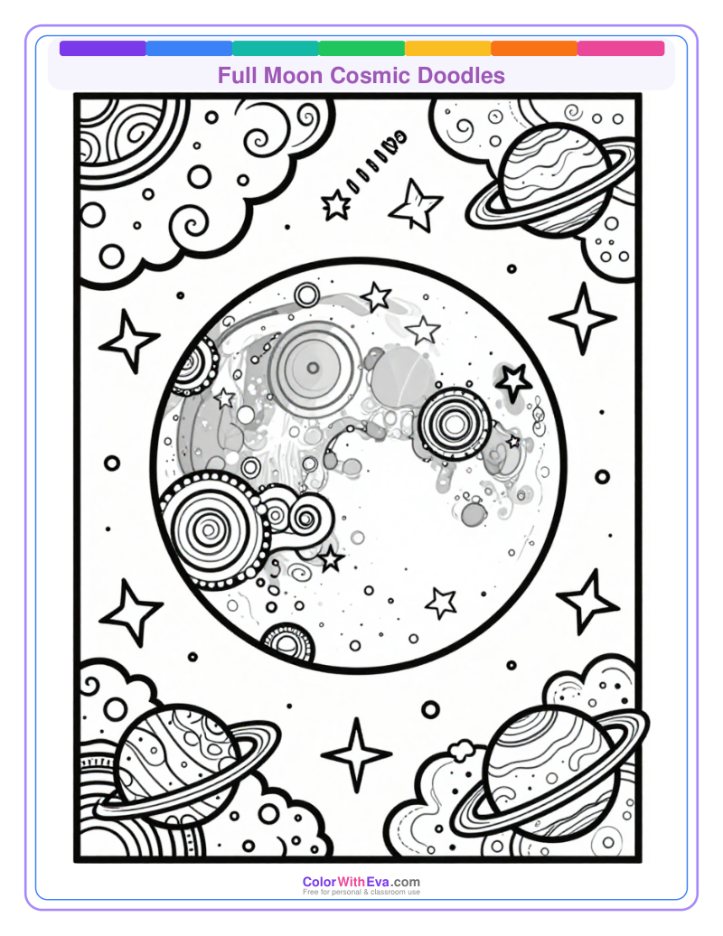 Full Moon Cosmic Doodles preview