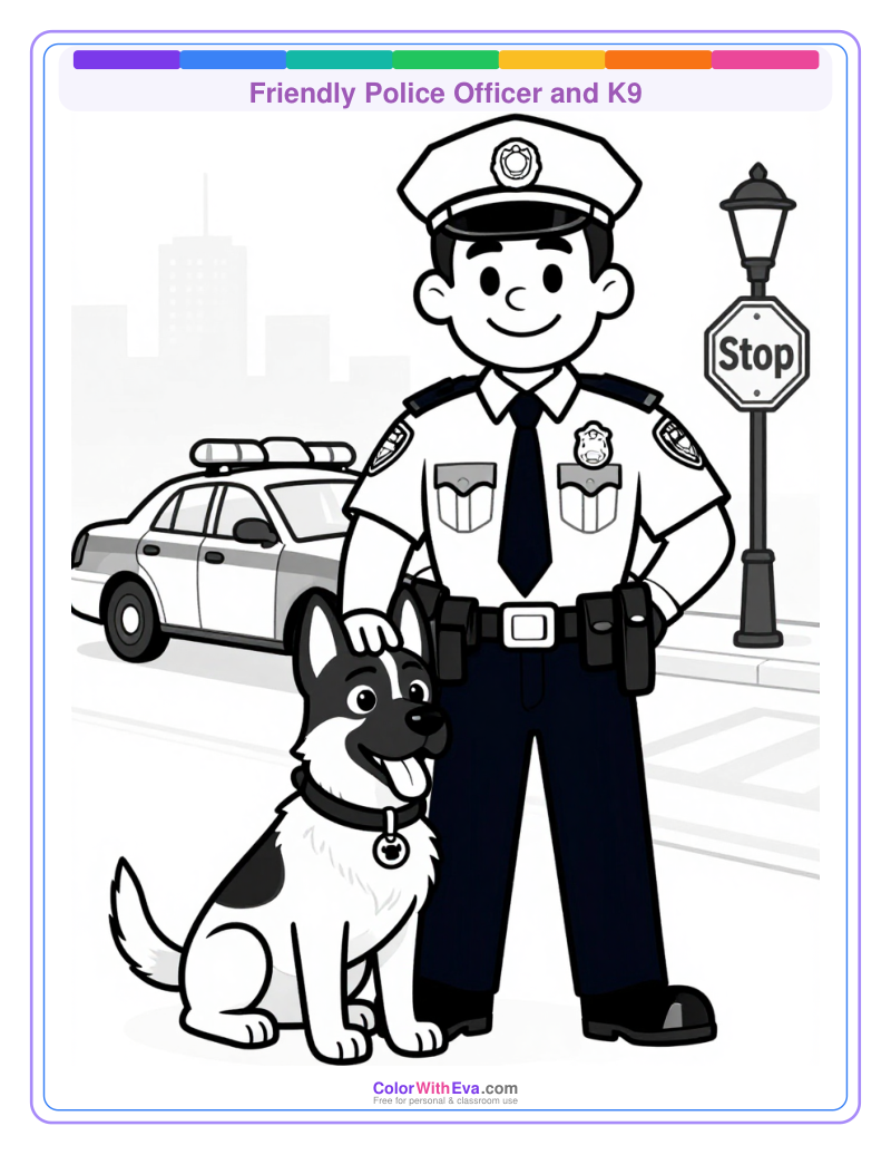 Friendly Police Officer and K9 preview