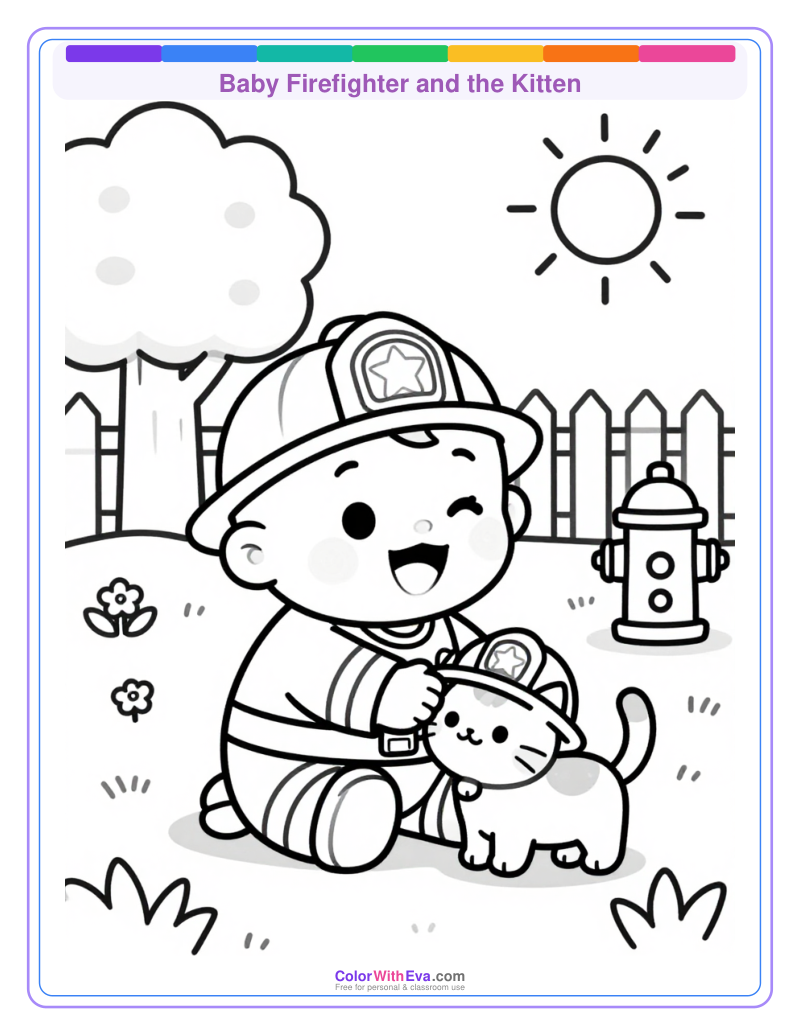 Baby Firefighter and the Kitten thumbnail