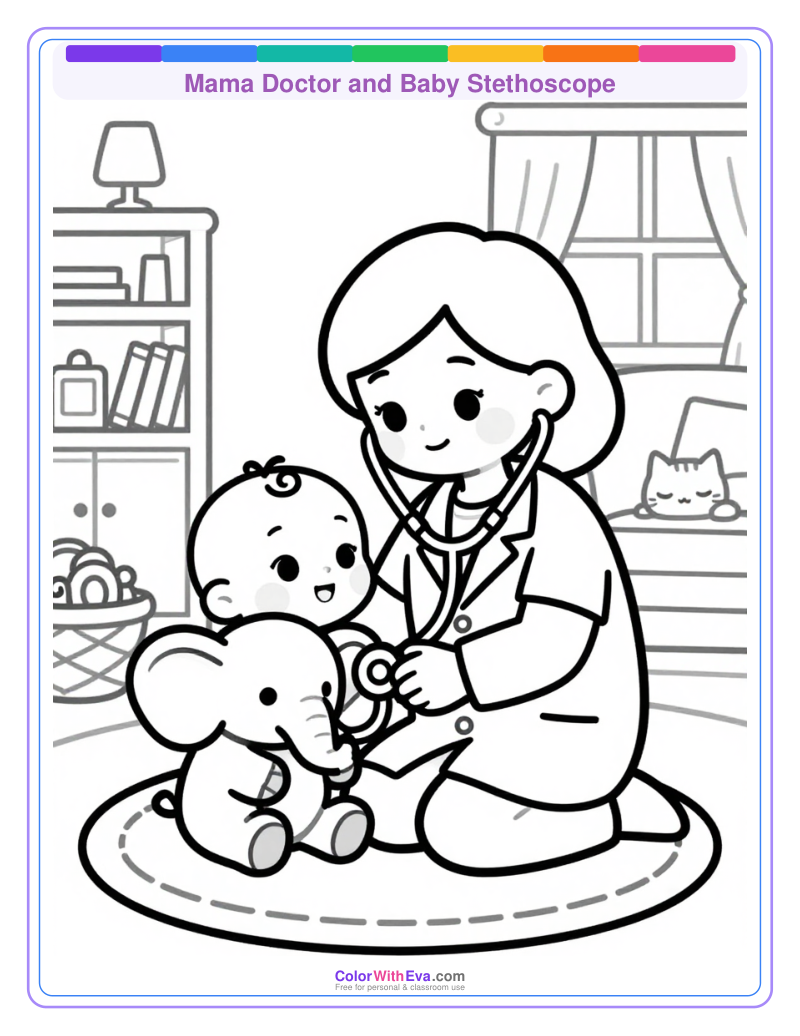 Mama Doctor and Baby Stethoscope thumbnail
