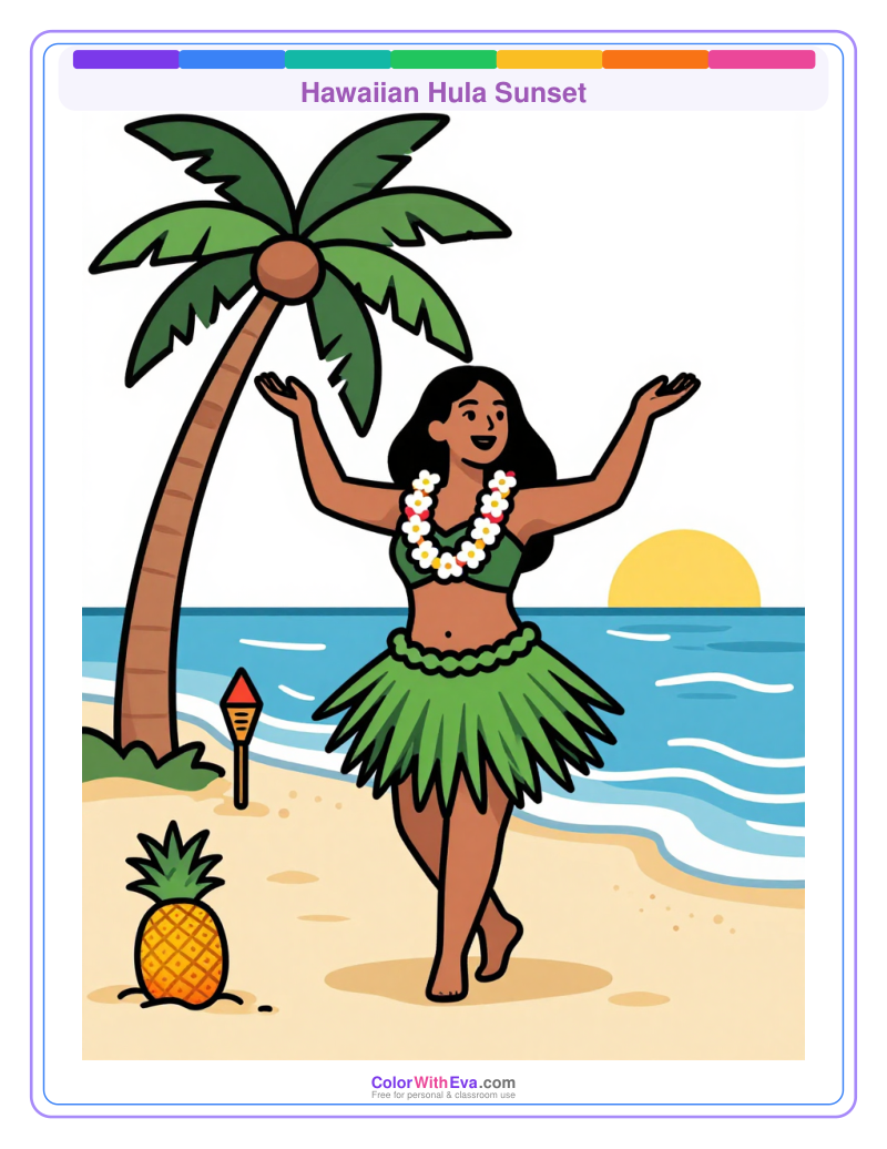 Hawaiian Hula Sunset preview