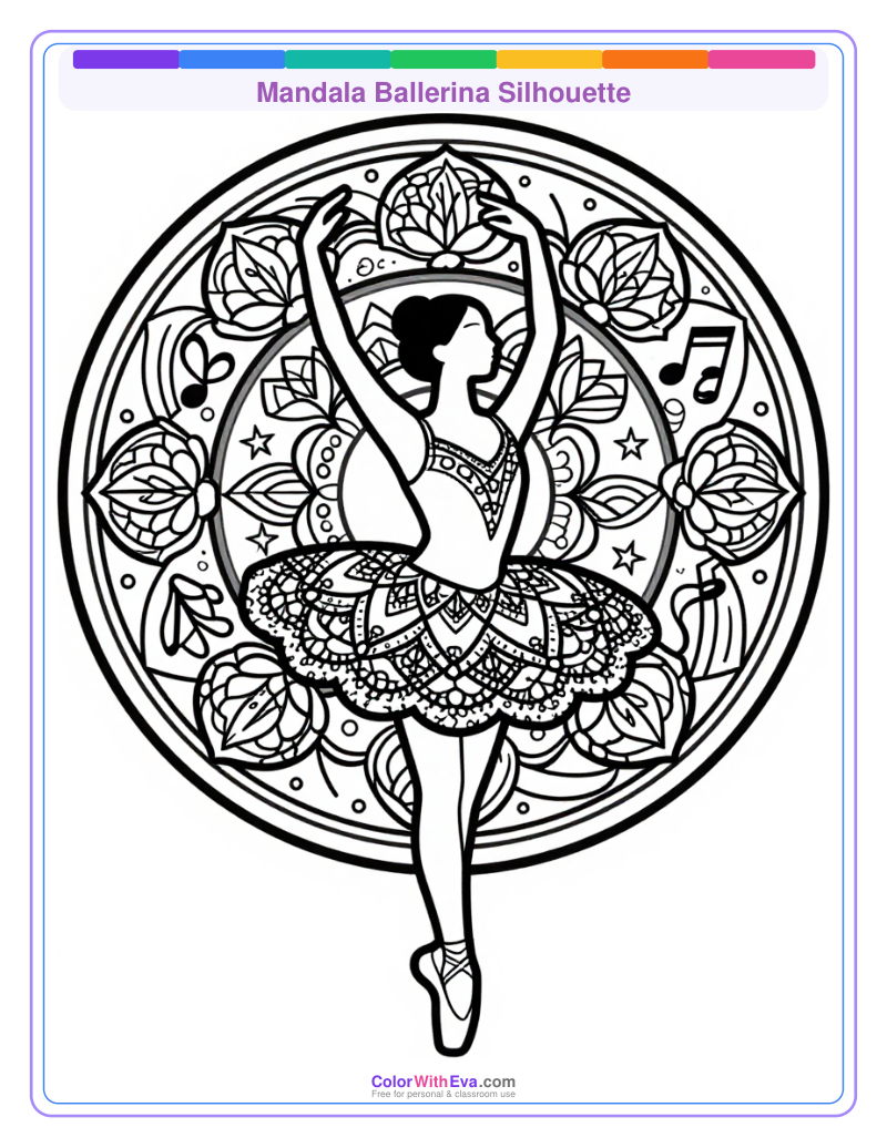 Mandala Ballerina Silhouette thumbnail
