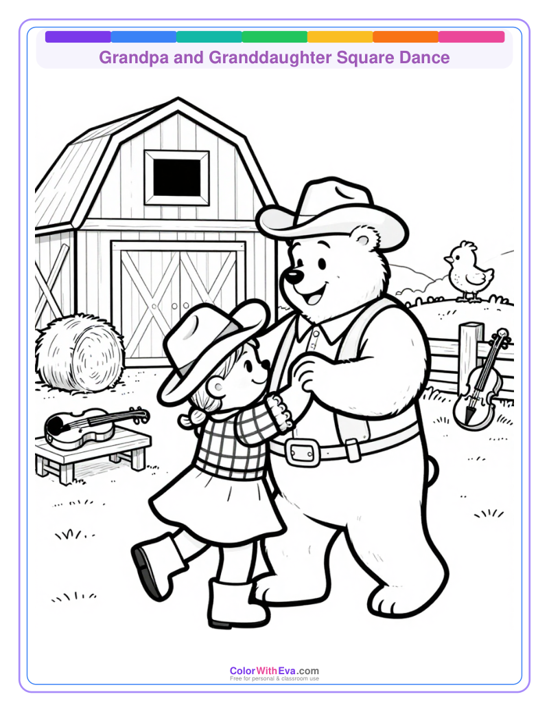 Grandpa and Granddaughter Square Dance thumbnail