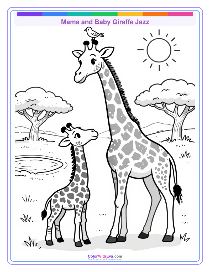Mama and Baby Giraffe Jazz thumbnail