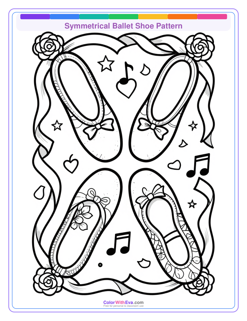 Symmetrical Ballet Shoe Pattern thumbnail