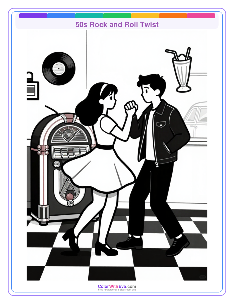50s Rock and Roll Twist preview
