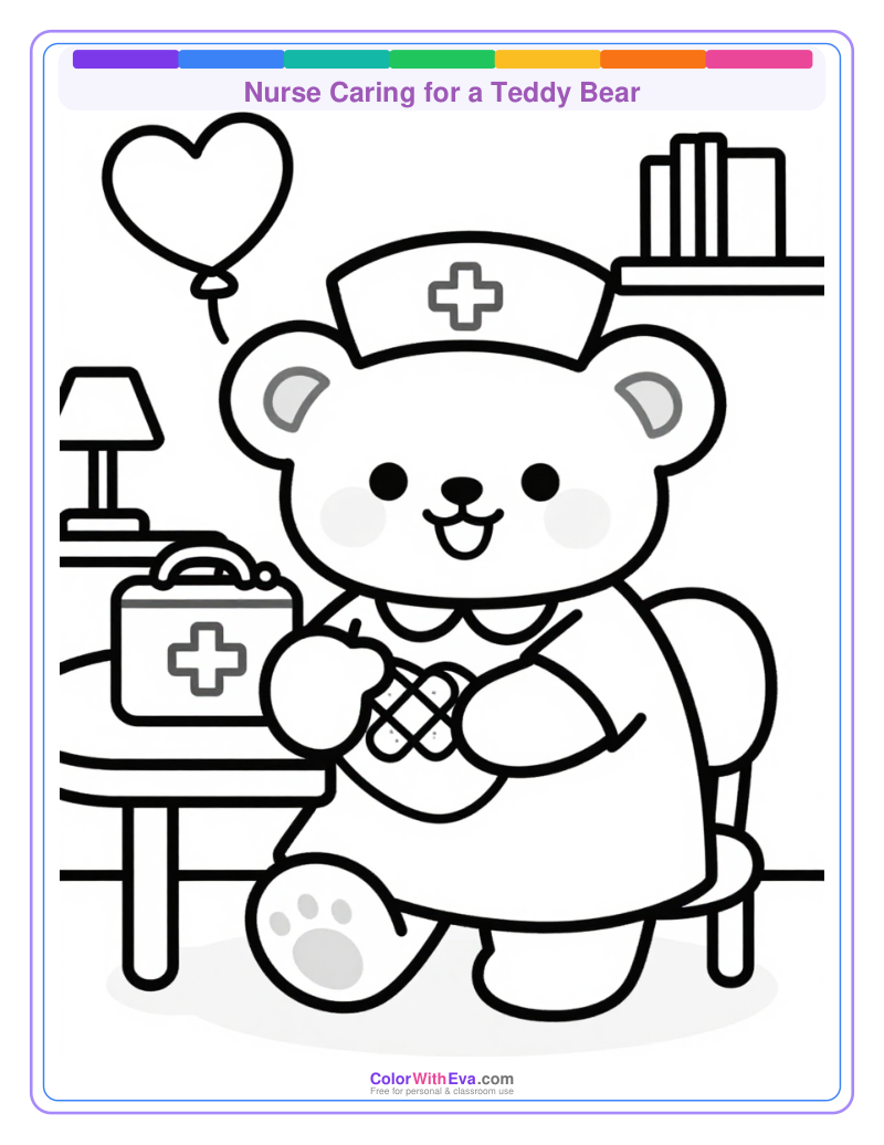 Nurse Caring for a Teddy Bear preview