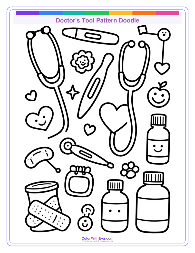 Doctor's Tool Pattern Doodle thumbnail