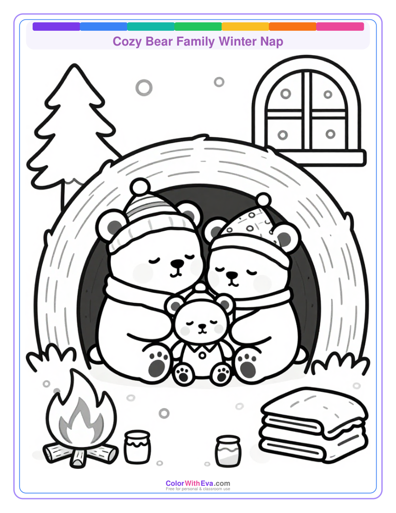 Cozy Bear Family Winter Nap thumbnail