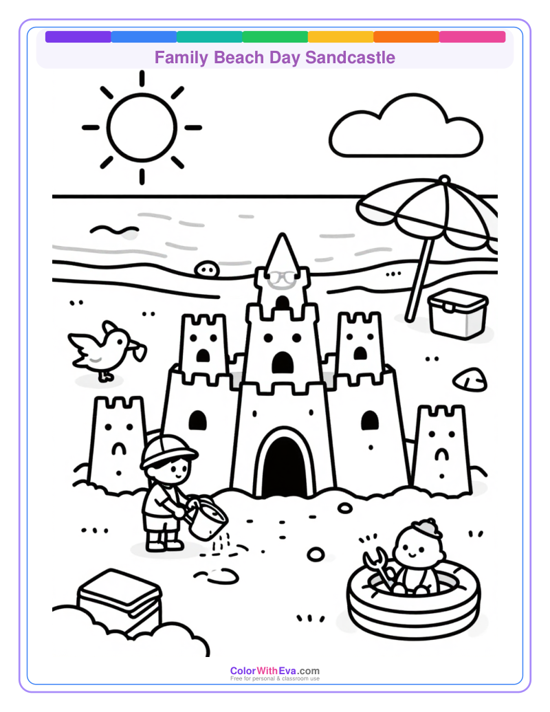 Family Beach Day Sandcastle thumbnail