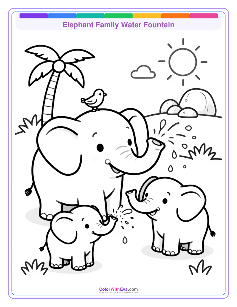 Elephant Family Water Fountain thumbnail