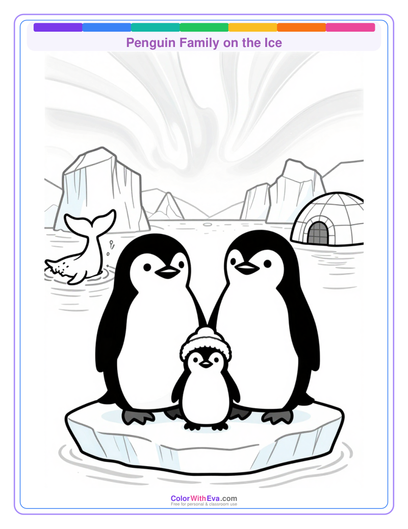 Penguin Family on the Ice thumbnail
