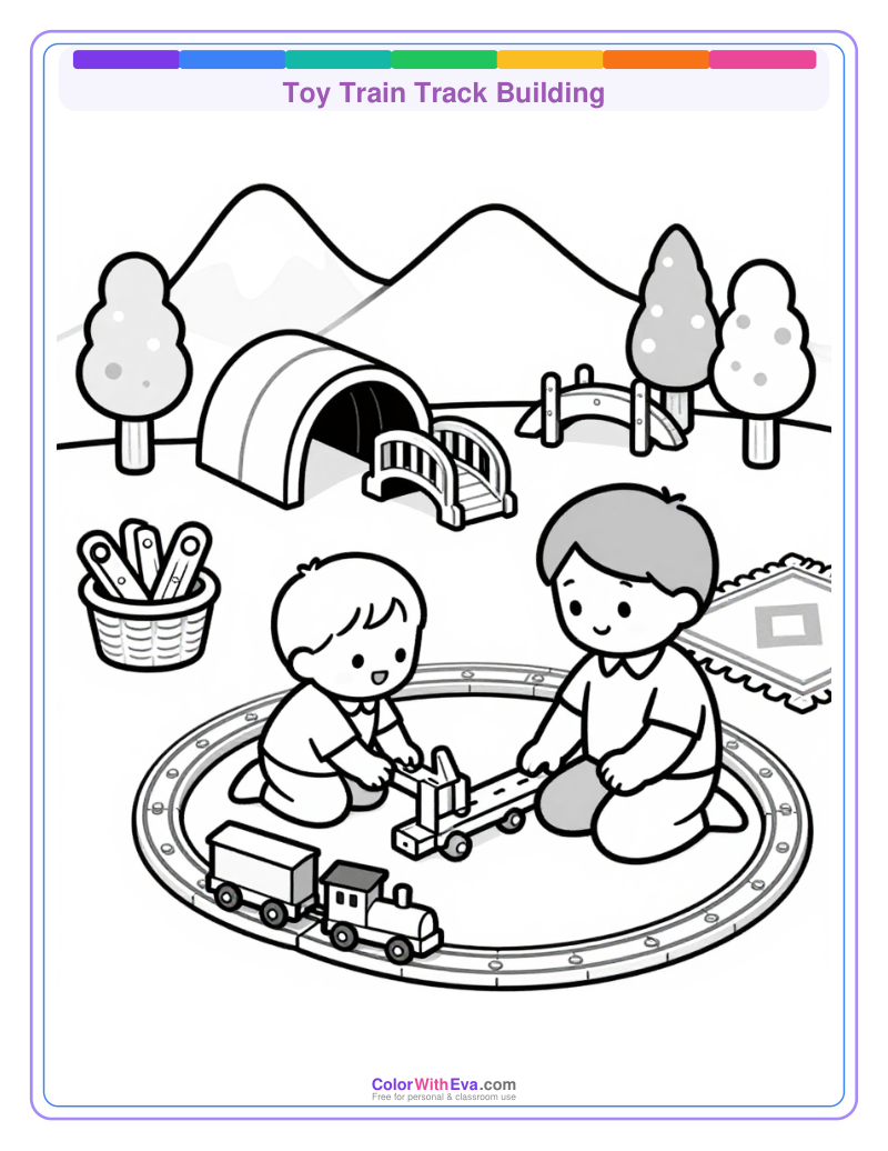 Toy Train Track Building preview