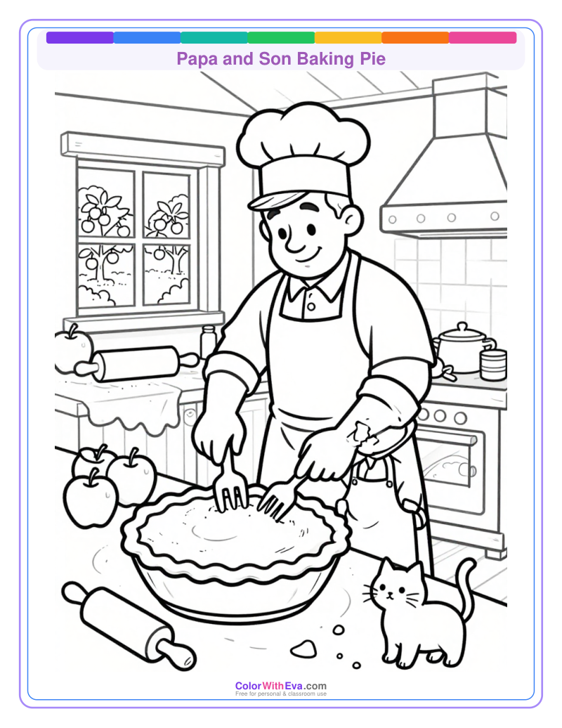 Papa and Son Baking Pie thumbnail