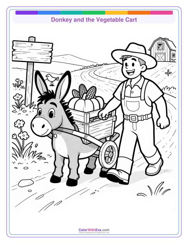 Donkey and the Vegetable Cart preview