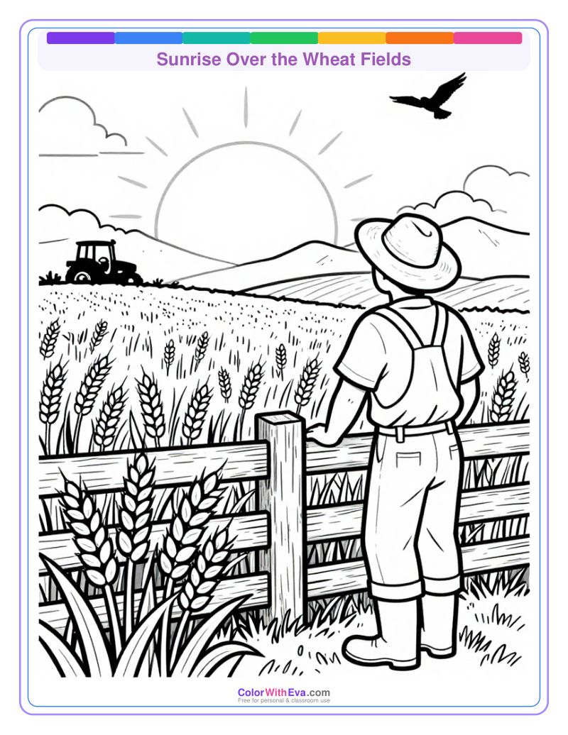 Sunrise Over the Wheat Fields preview