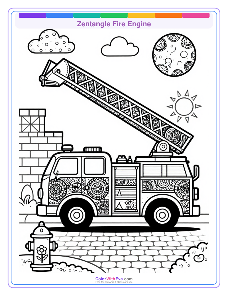 Zentangle Fire Engine thumbnail