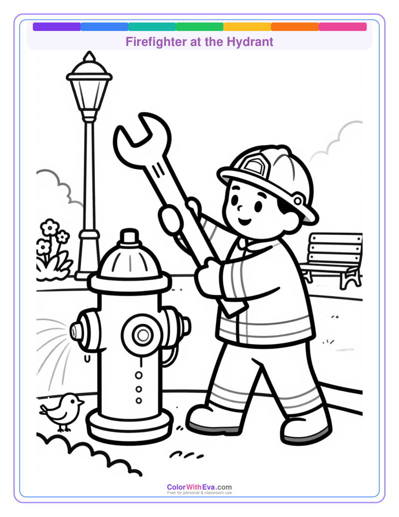 Firefighter at the Hydrant preview